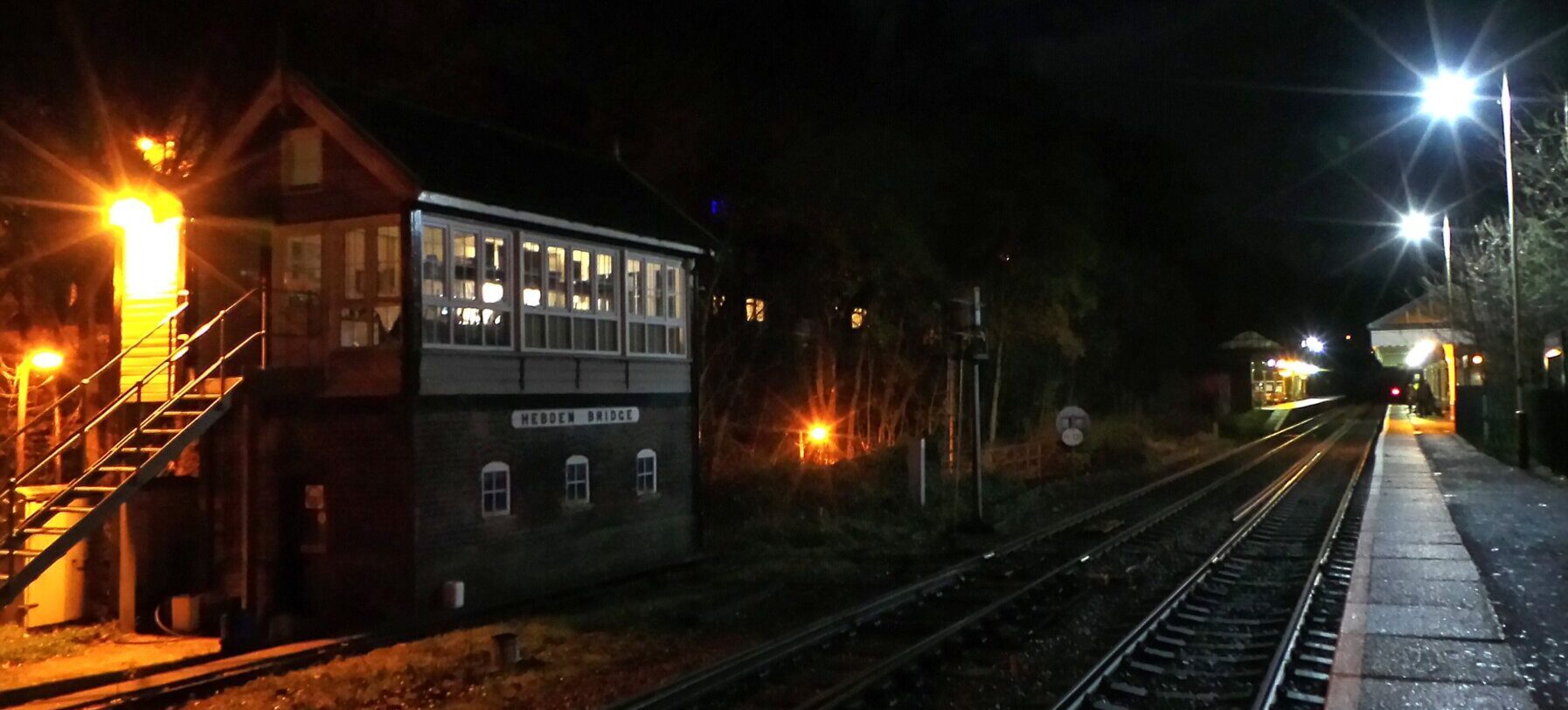 SIgnal box at night
