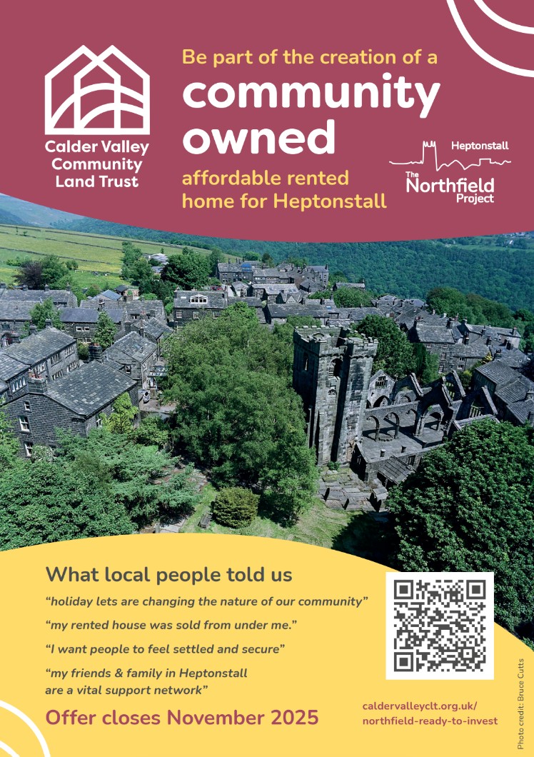 Northfield leaflet page 1 Northfield Heptonstall community share offer launch