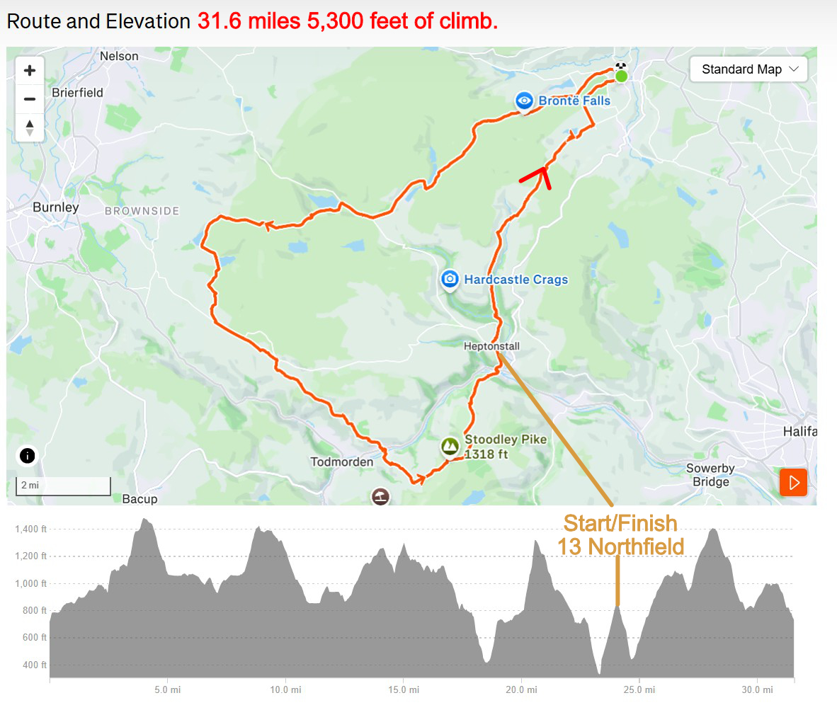 sponsored 32 mile run route